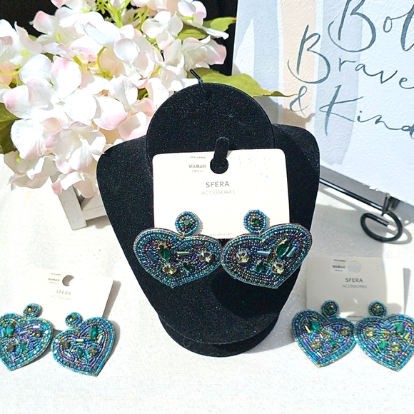 Earrings Bohemian Beaded Heart Earrings Elegant Wear Business Casual Resort Wear - Picture 3 of 9